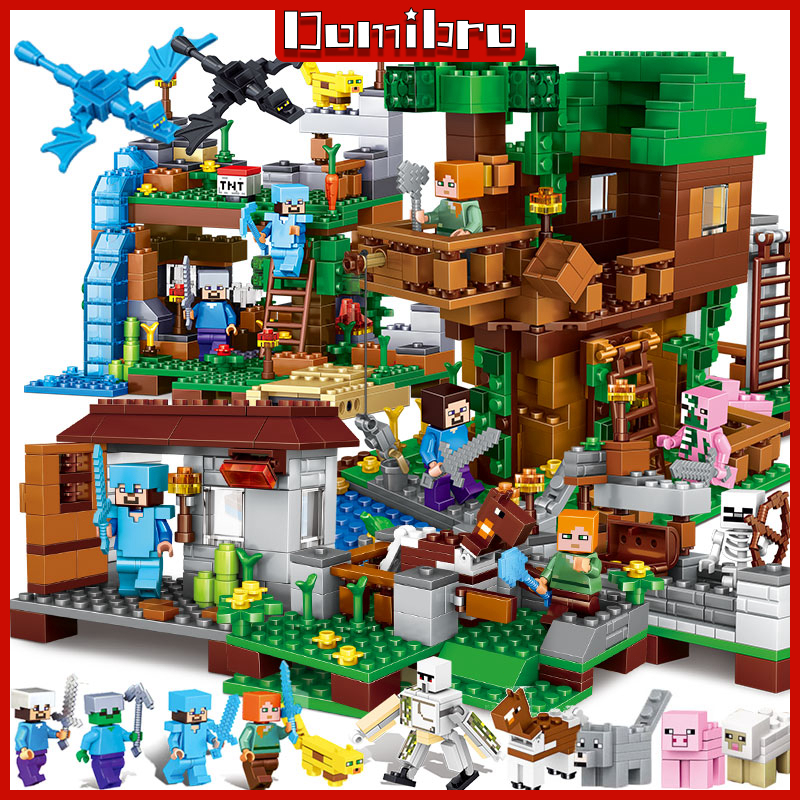 [220 CHI TIẾT] Nhà trên cây Mô hình Minecraft Bộ đồ chơi lắp ráp trẻ em Đồ chơi giáo dục