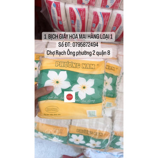 1 bịch khăn giấy vuông hoa mai hàng loại 1