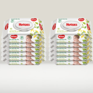 1 thùng 12 gói khăn giấy ướt cho trẻ sơ sinh HUGGIES (Gói 64 tờ)