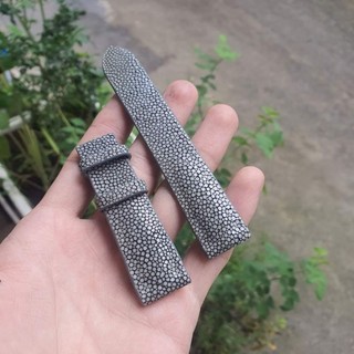 Handmade - Dây đồng hồ da cá đuối màu xám