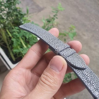 Handmade - Dây đồng hồ da cá đuối màu xám