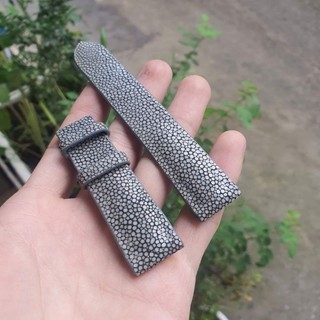Handmade - Dây đồng hồ da cá đuối màu xám