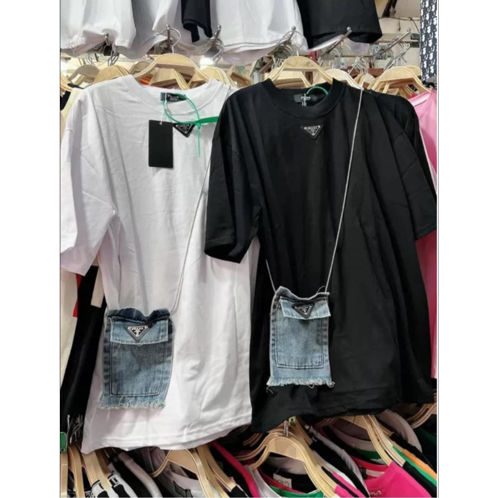 Áo Phông Thêu Logo Đáp Nổi Dáng Rộng NAm Nữ Bigsize Unisex Cổ Tròn Ngắn Tay