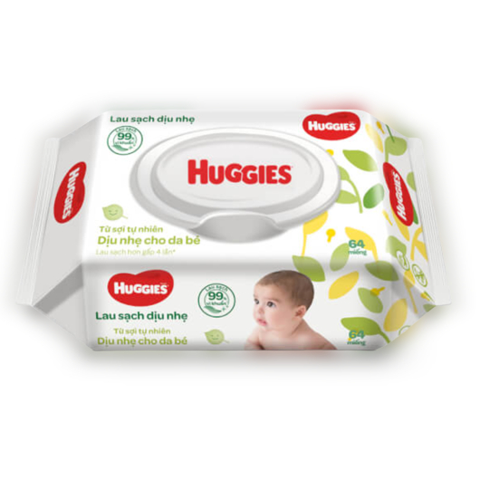 Khăn giấy ướt Huggies 64-80 tờ cho trẻ sơ sinh