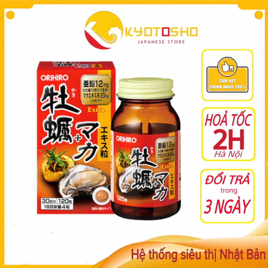 Viên uống tinh chất hàu tươi maca tăng cường sinh lý Orihiro 120 viên
