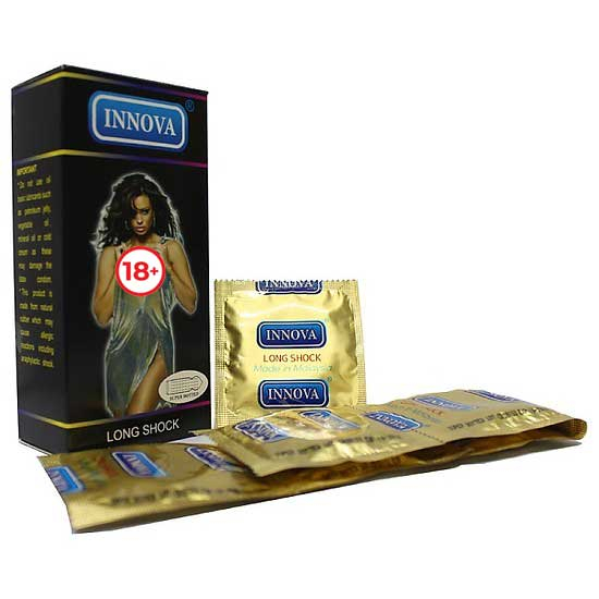 COMBO 2 Hộp Bao Cao Su Innova Vàng Và Innova Đen Gân, Gai, Kéo Dài - 24 Chiếc