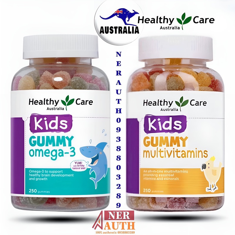 Kẹo dẻo bổ sung vitamin cho bé yêu Kids Gummy Healthy Care hộp 250 viên Date Mới