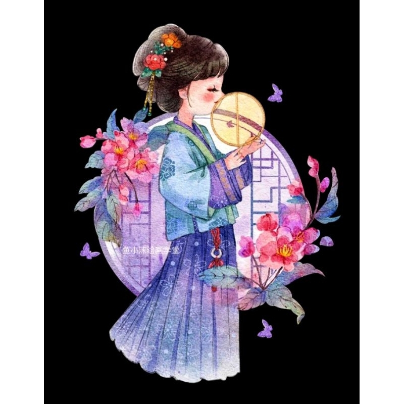 Hình ủi ép nhiệt, in áo. Mẫu Cô gái CG3 in áo dài, váy, yếm cho mẹ và bé