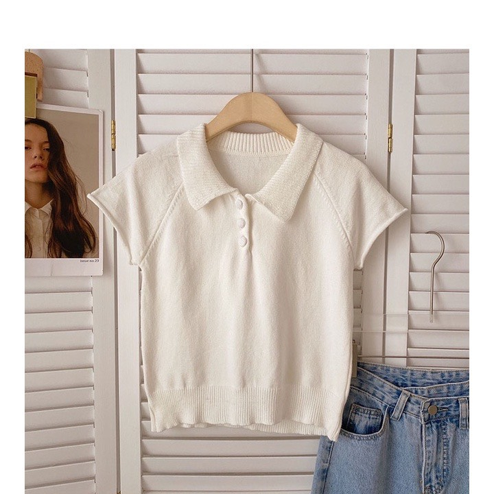 ÁO LEN POLO DỆT KIM KHUY BỌC