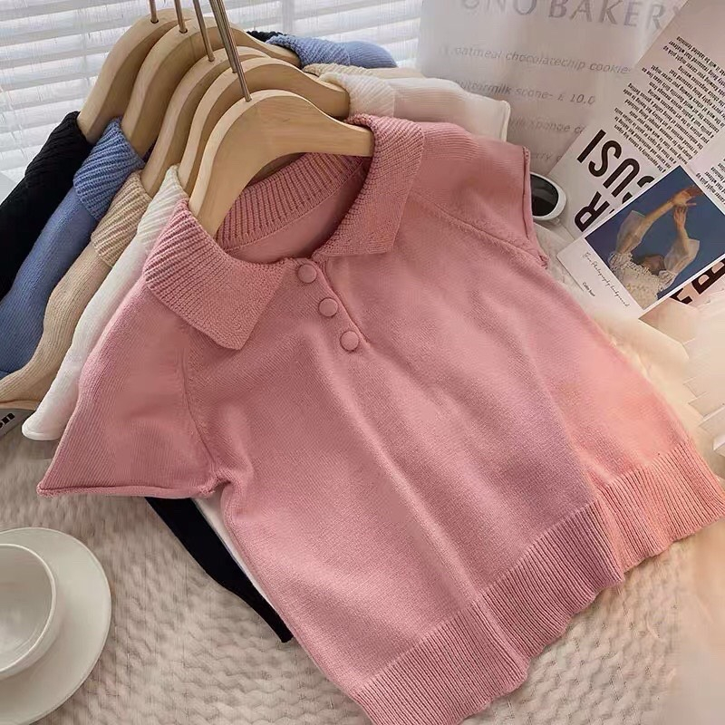 ÁO LEN POLO DỆT KIM KHUY BỌC