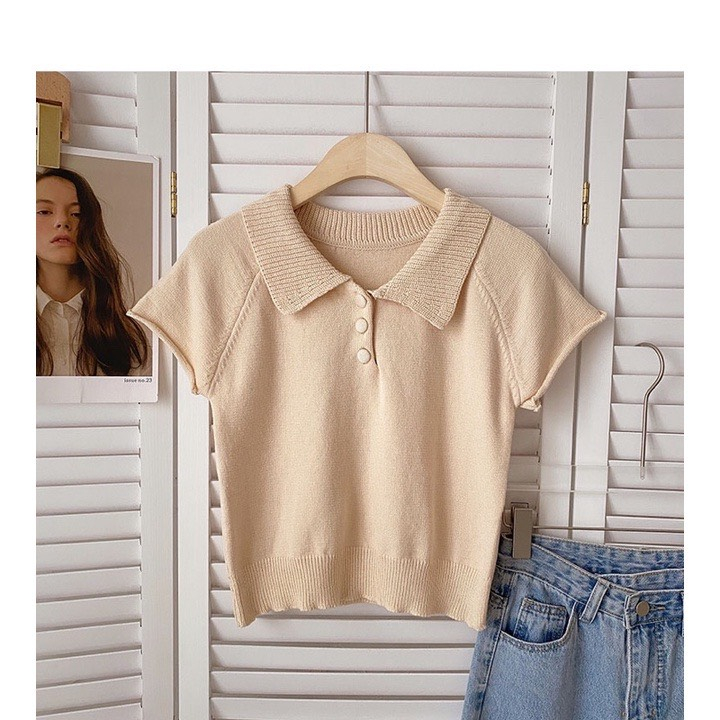 ÁO LEN POLO DỆT KIM KHUY BỌC