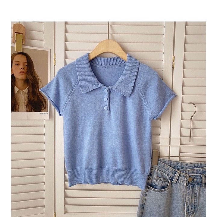 ÁO LEN POLO DỆT KIM KHUY BỌC