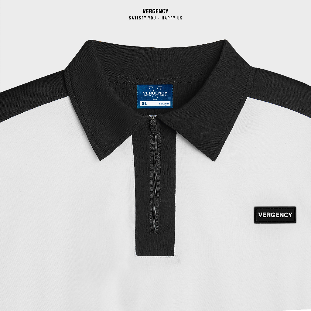Áo polo Vergency nam nữ 021 Mix/ White