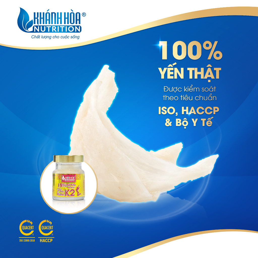 Hộp Quà Tặng Yến Sào Chưng Đường Phèn 18% Bổ Sung Vitamin K2 - Khánh Hòa Nutrition