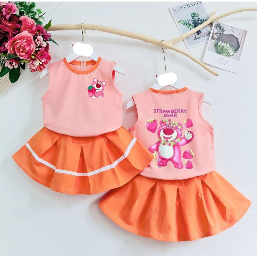 Set bộ gấu dâu ZUNKIDS