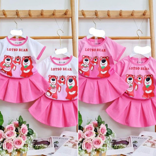 Set váy gấu dâu zunkids