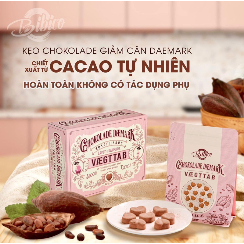 10 viên Kẹo socola giảm cân đan mạch tặng 7v detox