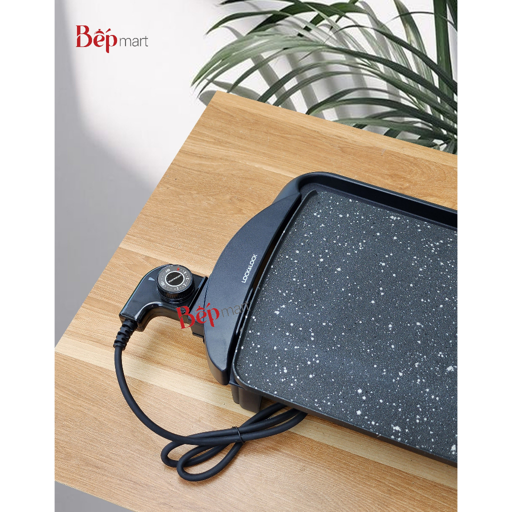 Bếp Nướng Điện LocknLock Electric Grill EJG231, mặt bếp đá hoa cương, 5 chế độ chỉnh - bepmart - hàng chính hãng