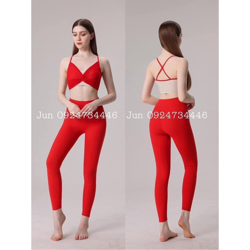 Set nikali thun lulu cao cấp dài tập gym yoga