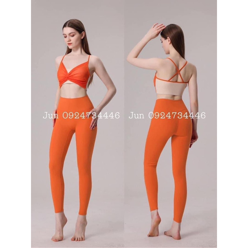 Set nikali thun lulu cao cấp dài tập gym yoga