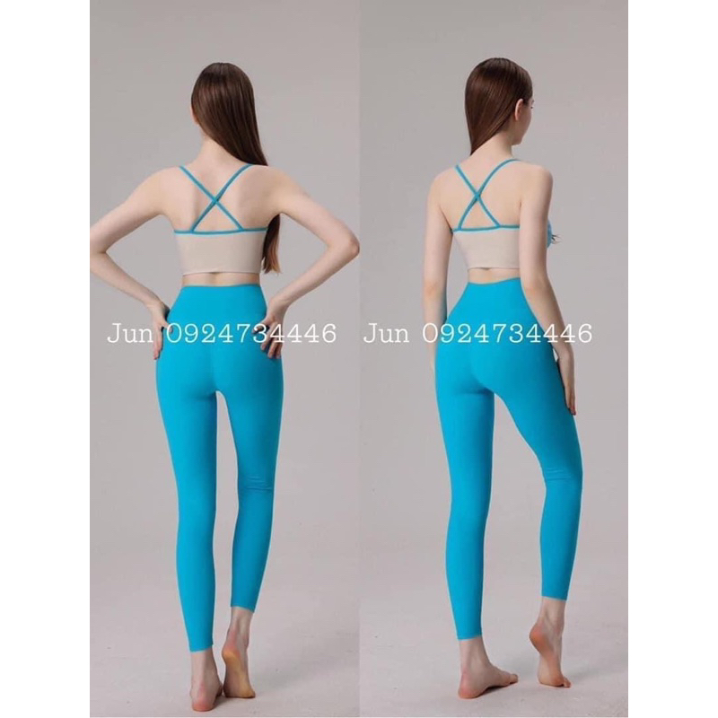 Set nikali thun lulu cao cấp dài tập gym yoga