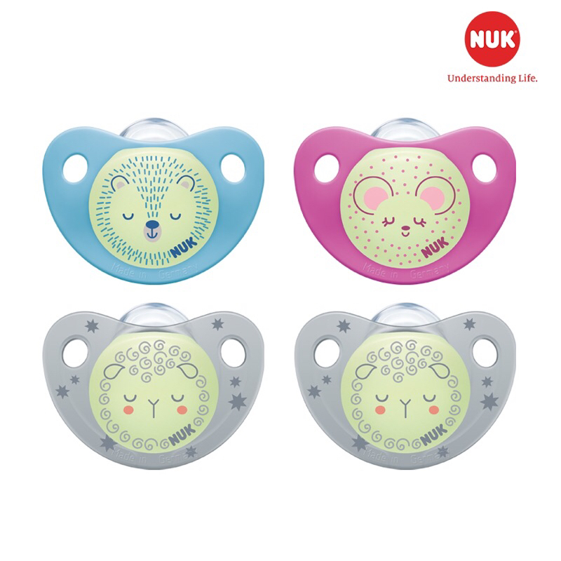 Bộ 2 ti giả NUK Silicone Night/Day 0-6m/6-18m/18-36m