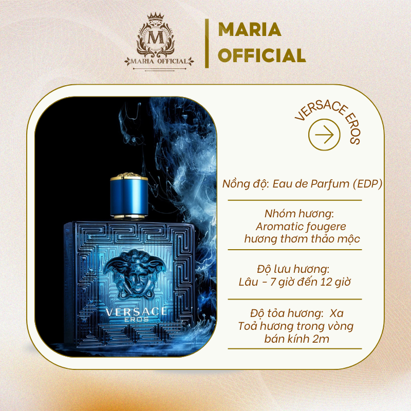 Nước hoa nam Versace Eros For Men EDT cao cấp sang trọng chiết 10ml chính hãng