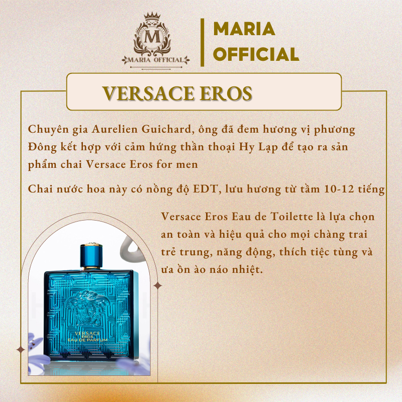 Nước hoa nam Versace Eros For Men EDT cao cấp sang trọng chiết 10ml chính hãng