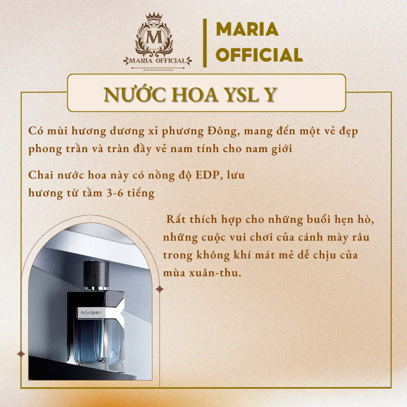 Nước hoa chiết cho nam YSL Y EDP Hương Thơm Tươi Mát Sang Trọng 10ml