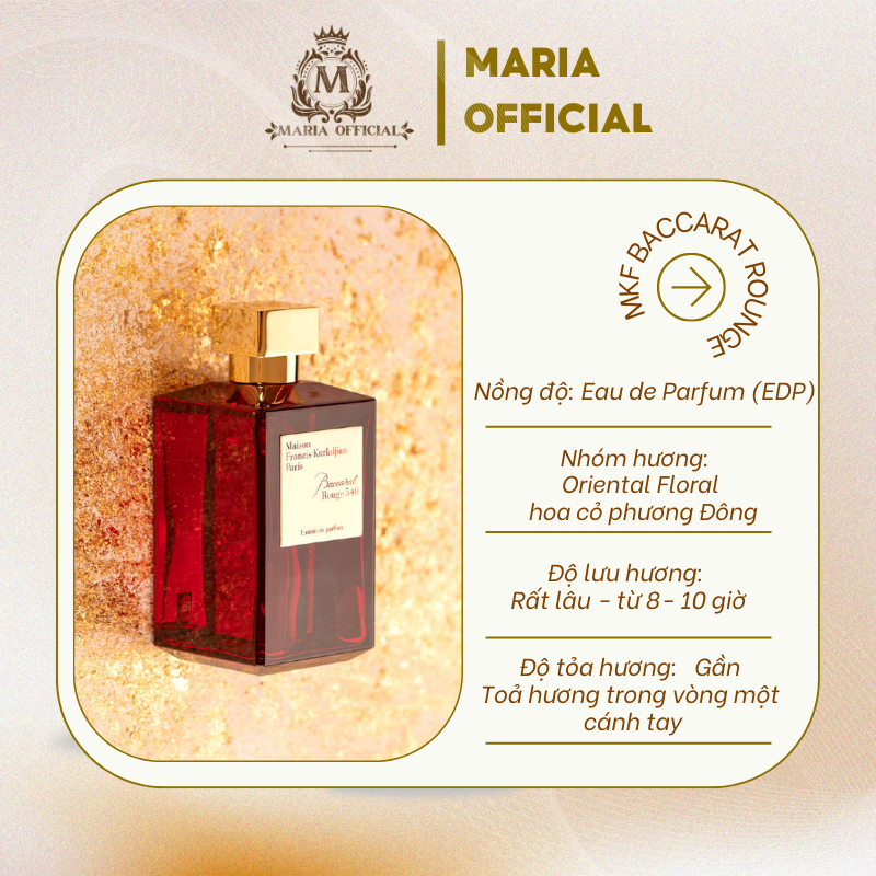 Nước hoa nữ Maison MFK Baccarat Rouge 540 -sang trọng quý phái  lưu hương lâu Chiết 10ml | BigBuy360 - bigbuy360.vn