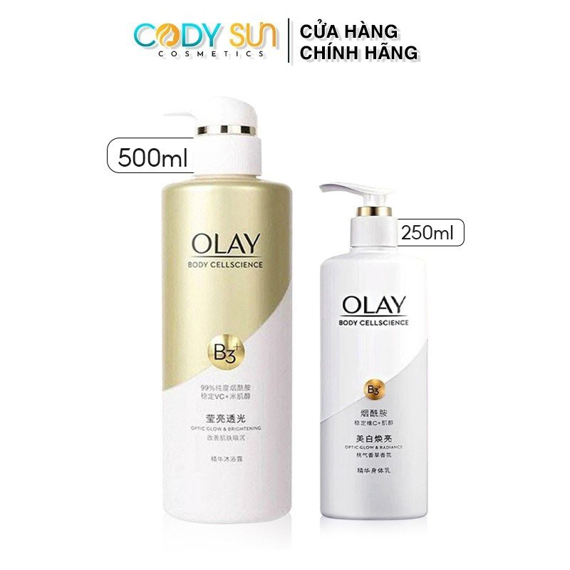 Sữa Dưỡng Thể Body Olay B3 Bright Ultra Whitening Vitamin C dưỡng trắng toàn thân