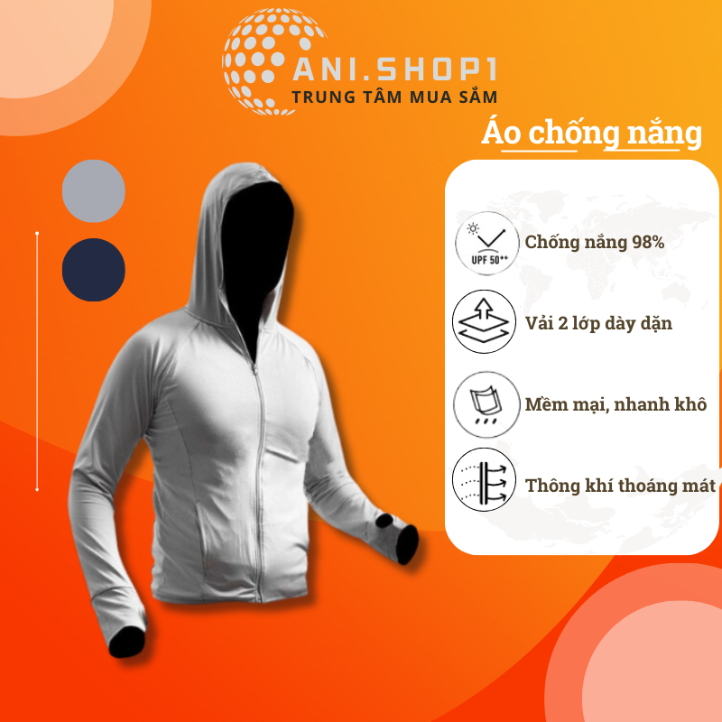 Áo Chống Nắng Nam Nữ, Vải Thông Hơi, Thoáng Mát, Chống Tia UV, Hàng Đẹp ani.shop1
