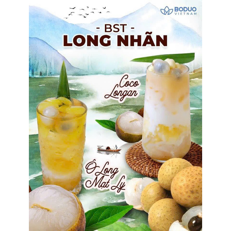 MỨT LONG NHÃN BODUO gói 1Kg có kèm công thức