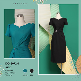 Váy ôm LYN TRAN DO-3072N xếp ly chéo eo Chất Biên Mềm Mịn Trơn Sóng