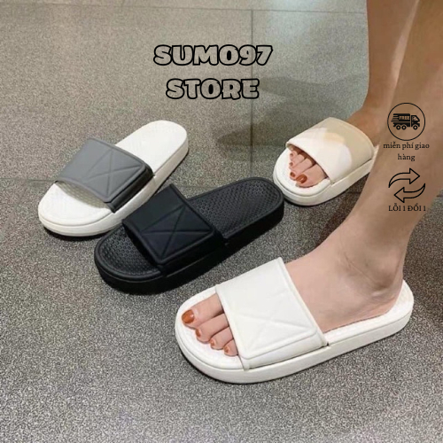 Dép quai ngang nam nữ , dép lê x cao su non siêu bền siêu đẹp ,dép đế bằng nữ