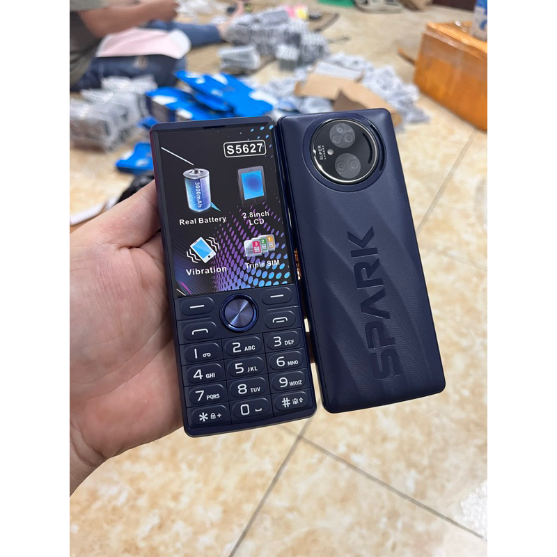 Điện thoại Nokia S5627 - 3sim - Loa to, sóng khoẻ, pin trâu, màn hình to, phím số to - Bảo hành 12 tháng