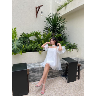 Đầm bigsize hai dây tay bồng to duyên dáng dễ thương ( Thời trang Vicky G - Anitagreen ) HN0723