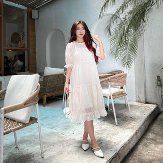 Đầm bigsize kiểu dáng babydoll che khuyết điểm ( Thời trang Vicky G - Anitagreen ) HN0723