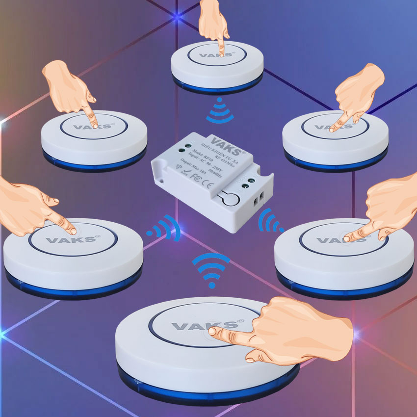 Nút nhấn remote không dây phát sóng RF 433Mhz - RM-C