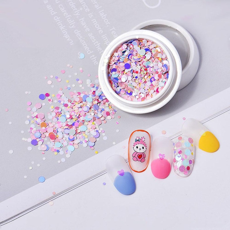 Nhủ Sequin-Kim Sa Hạt Tròn Trang Trí Móng