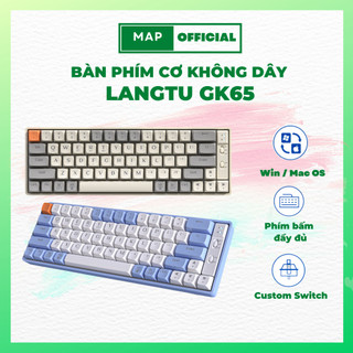 Bàn phím cơ LangTu GK65 kết nối bluetooth 5.0,wireless 2.4G,type C, hotswap, golden switch, thay được keycap