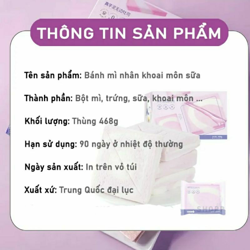 Bánh Bơ, Bánh Dâu Tây, Bánh Khoai Môn Sandwich 468g Hot Hit Hộp 8 cái