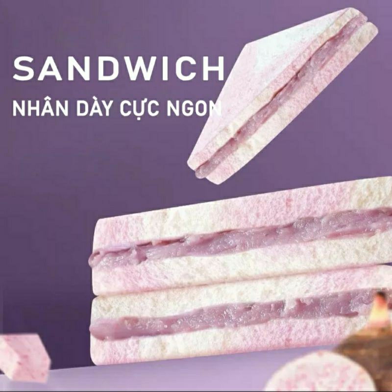Bánh Bơ, Bánh Dâu Tây, Bánh Khoai Môn Sandwich 468g Hot Hit Hộp 8 cái