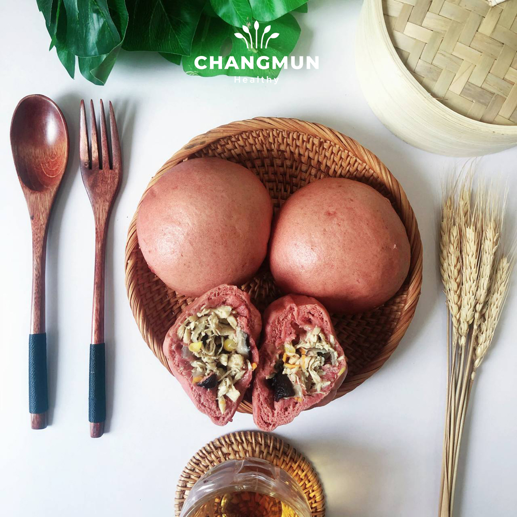 Bánh Bao Nguyên Cám Gạo Lứt 𝐂𝐇𝐀𝐍𝐆𝐌𝐔𝐍 𝐇𝐞𝐚𝐥𝐭𝐡𝐲 - Bánh Eatclean ăn kiêng, hỗ trợ giảm cân
