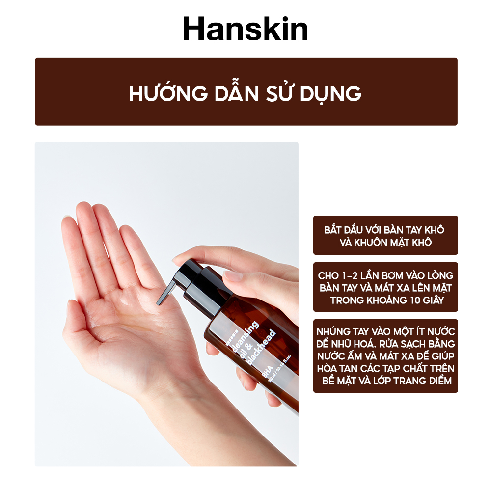 Dầu Tẩy Trang Tẩy Tế Bào Chết Dành Cho Da Dầu - HANSKIN PORE CLEANSING OIL BHA 300ml