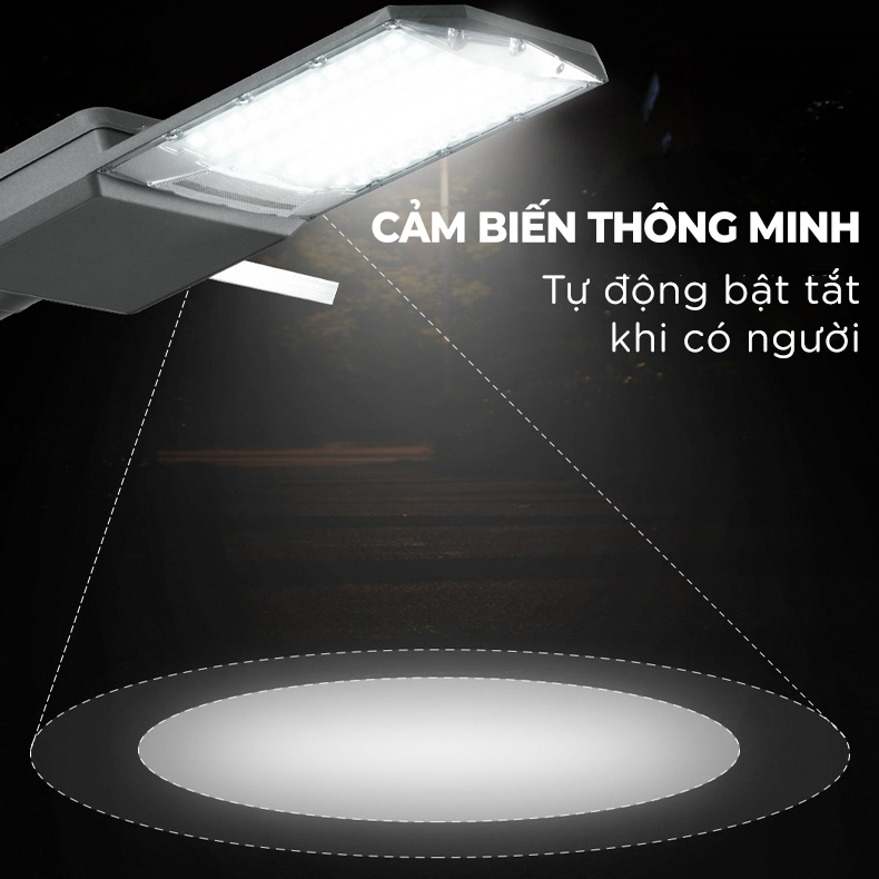 Đèn năng lượng mặt trời 1000w- cao áp hình bàn chải 2 mặt, Tuổi thọ pin dài, đèn góc chiếu rộng-  K1548