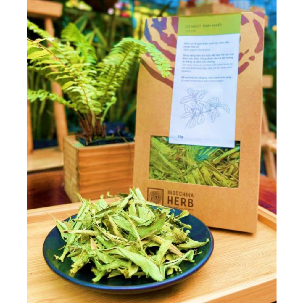 Cỏ ngọt sấy khổ Indochina Herb 50gr loại ngon thượng hạng, tốt cho sức khỏe
