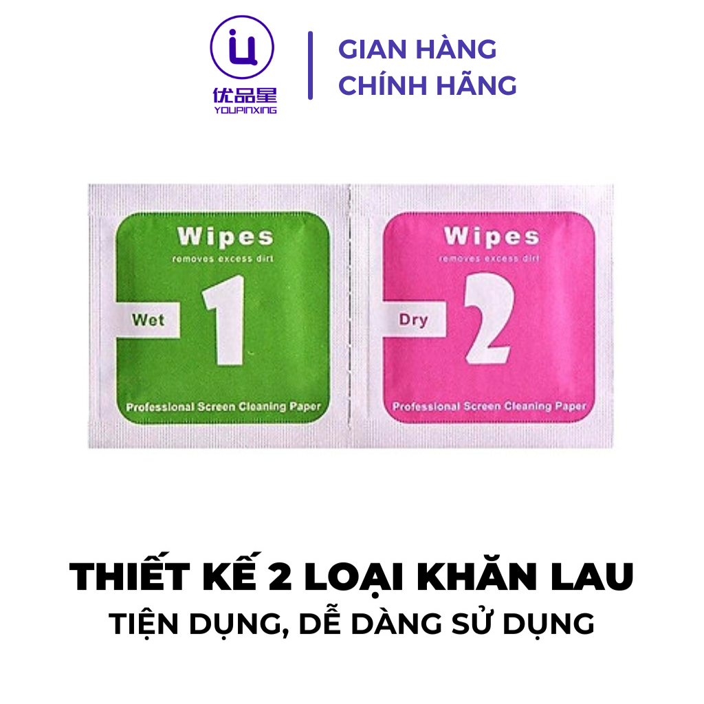 Giấy lau 1 2 cho kính cường lực cho 5/5s/5se/6/6s/7/7plus/8/8plus/plus/x/xr/xs/11/12/13/14/pro/promax