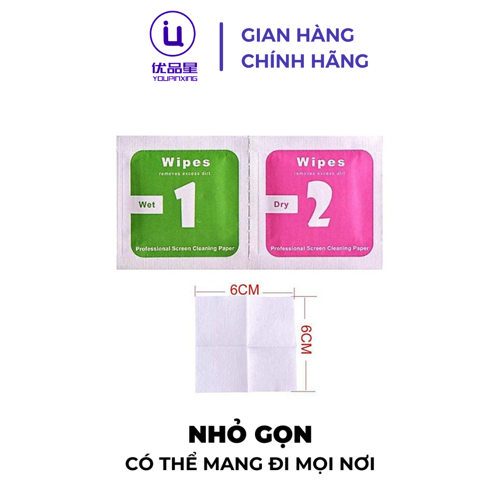 Giấy lau 1 2 cho kính cường lực cho 5/5s/5se/6/6s/7/7plus/8/8plus/plus/x/xr/xs/11/12/13/14/pro/promax