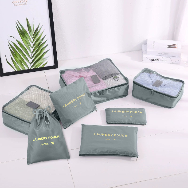 Set 7 túi đựng hành lý túi đựng quần áo chống nước và chống bụi du lịch